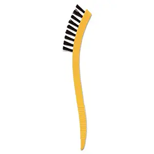 Synthetic-Fill Tile & Grout Brush, 8 1/2" Long, Yellow Plastic Handle, Sold as 2 Each