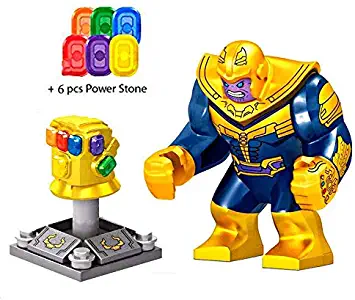 Thanos Super Heroes Action Figure Toys Set - Infinity War Building Hero Blocks Toy for Kids - Mini Figures Avengers Block Set with Chrome Gauntlet Play Set Game 2019 for Children
