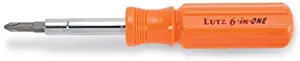 Lutz 26030 6-in-One Screwdriver - Orange