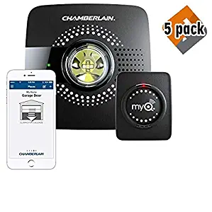 MyQ Smart Garage Door Opener Chamberlain MYQ-G0301 - Wireless & Wi-Fi Enabled Garage Hub with Smartphone Control, 5 Pack