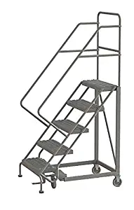 Tri-Arc KDEC105242 - Rolling Ladder 5 Step Steel Serrated