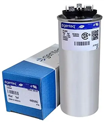 CAP050450440RT - 45 + 5 uf MFD 440 Volt VAC - Goodman Round Dual Run Capacitor Upgrade