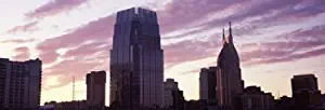 Posterazzi Pinnacle at Symphony Place and BellSouth Building at Sunset Nashville Tennessee USA 2013 Poster Print (18 x 7) Varies