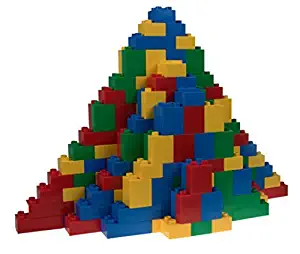 Strictly Briks - Big Briks Set - 204 Pieces - Blue, Green, Red, & Yellow - Compatible with All Major Brands - Large Building Blocks for Ages 3 and Up