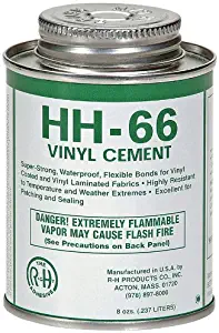 RH Adhesives HH-66 Industrial Strength Vinyl Cement Glue with Brush, 8 oz, Clear
