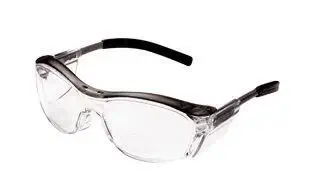 3M Nuvo Readers 2.5 Diopter Safety Glasses With Gray Plastic Frame, Clear Polycarbonate Anti-Fog Lens And Integral Sideshields