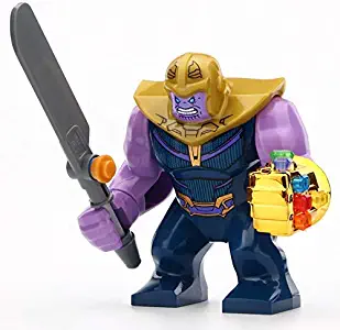 Super Heroes Avengers Infinity War Thanos Gold Plated Infinity Gauntlet with 24Pcs Power Stones Gems Building Blocks Figures decool0269 sy1099-2
