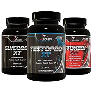 Swole Stack by Ai Sports Nutrition | Powerful Muscle Building Stack Containing Testopro XT, Stoked XT, and Glycobol XT Full Sized Bottles