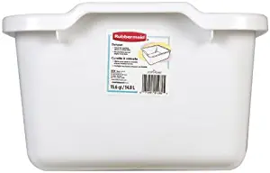 Rubbermaid Dishpan 12-3/4" X 15-1/2" X 7-3/4" D 15.6 Qt. White