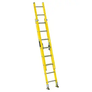 Louisville Ladder FE1716 Fiberglass Extension Ladder, Type I, 16 Feet, 250 Pound Duty Rating