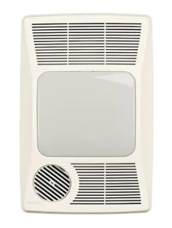 Broan 100HL Directionally-Adjustable Bath Fan with Heater and Incandescent Light (Renewed)