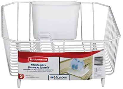 Rubbermaid 6008ARWHT White Twin Sink Dish Drainer