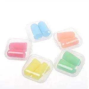 5 Pairs Soft Foam Hearing Protection Earplugs with Case