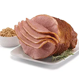 Smithfield Brown Sugar Cured Spiral Sliced Half Ham, Fully Cooked, Unglazed, Sweet and Slow-Cooked, 8-10 lbs