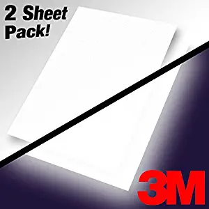 3M Silver White Reflective Vinyl DIY 12" x 16" Sheet Pack for Vehicle Wrapping (2 Sheet Pack)