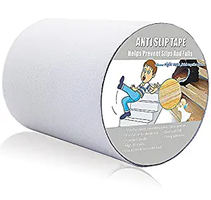 Anti Slip Tape Clear,Safety Track Tape Skid Tape Roll High Traction Strong Grip Abrasive Residue Free Adhesive (6" Width x 190" Long, Clear)