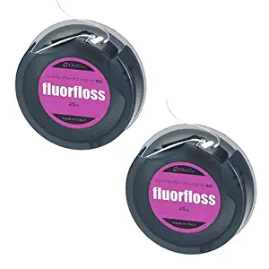 Fluorfloss Waxed Dental Floss for Gingival Sulcus Plaque Control and Interdental Plaque Remover, 45m (49.2 Yards) 2 Count