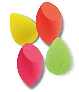 YUI Galleria 4 Pcs Makeup Sponge Set Blender Beauty Foundation Blending Sponge, Flawless for Liquid, Cream, and Powder, Fushia Makeup Sponges