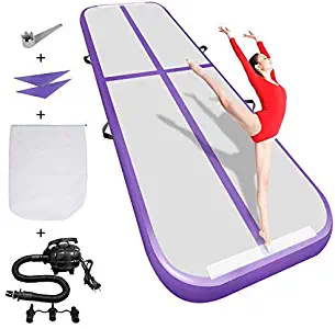 Inflatable Gymnastics Airtrack Mat 9.84ft/13.13ft/16.4ft/19.69ft/23ft Air Track for Toddler/Adults,Gymnastics Air Floor Yoga Mat Air Floor Mat with Electric Air Pump