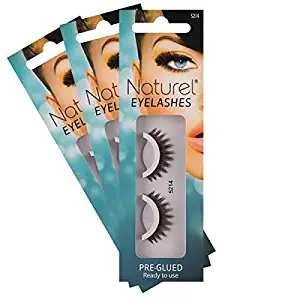 Reusable Fake Eyelashes, Lightweight, Self-Adhesive False Lashes, No Sticky Lash Glue Required: 3 sets