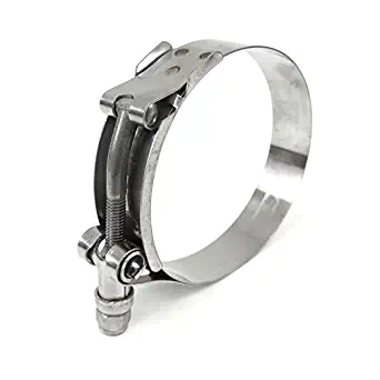 HPS Stainless Steel T-Bolt Hose Clamp Size # 48, fit 2-1/8" ID hose, Range: 2.38" - 2.68"