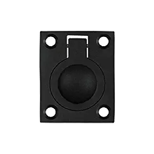 Deltana FRP175U19 1 3/4-Inch x 1 3/8-Inch Solid Brass with black finish Flush Ring Pull