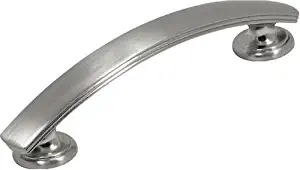 Hickory Hardware P2141-SN American Diner Collection Pull 3-3/4 Inch (96mm) Hole Center, Center to Center, Satin Nickel