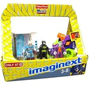 Imaginext Exclusive DC Super Friends Easter Basket with Mr. Freeze, Batman, The Joker, Joker Car & Freeze Chamber