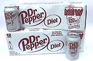 Diet Dr. Pepper Soda, 12 Ounce (24 Cans)