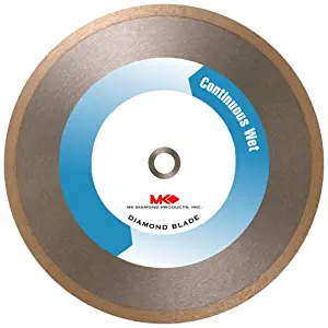 MK Diamond 153495 MK-415 10 Inch by .080 Inch Wet Cutting Continuous Rim Diamond Saw Blade with 5/8-Inch Arbor for Porcelain and Tile