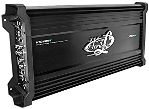 Lanzar Amplifier Car Audio, 3,000 Watt, 5 Channel, 2 Ohm, Bridgeable 4 Ohm, MOSFET, RCA Input, Bass Boost, Mobile Audio, Amplifier for Car Speakers, Car Electronics, Wireless Bluetooth (HTG558BT)