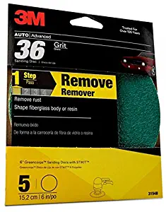 3M Green Corps Sanding Disc with Stikit Attachment, 31548, 6 in, 36 Grit