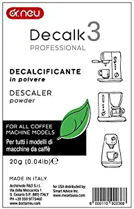 Dr.Neu Italian Biodegradable Universal Descaling Powder - Descaler for Keurig, Cuisinart, Breville, Kitchenaid, Nespresso, Delonghi, any Coffee Espresso Machines, Made in Italy- 4 Packets