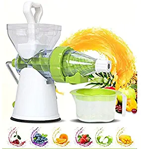 Multifuctional Kitchen Manual Crank Single Auger Juicer With Suction Base Hand Juicer For Wheatgrass Fruit Vegetable