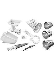KitchenAid FPPA Stand Mixer Attachment Pack 1 with Food Grinder, Fruit & Vegetable Strainer, and Rotor Slicer & Shredder