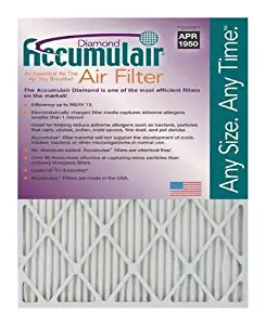 Accumulair Diamond 20x25x1 (19.5x24.5) MERV 13 Air Filter/Furnace Filters (6 pack)