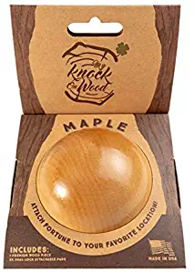 My Knock On Wood - Personal Premium Attachable Maple Wood Charms, The Perfect Decor or Fun Gift for Home, Office, Desk & Car, 1 Wood Piece, 2X Dual Lock Pads, 12+ Designs