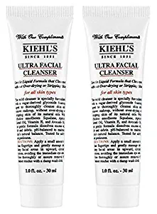 KiehIs Ultra Facial Cleanser Travel Size, Pack of 2, Total 2oz/60ml