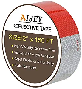 2" X 150ft Reflective Tape for Trailers DOT C2 Safety Tape Red White Waterproof Outdoor 2 Inch - Reflectors Conspicuity Tape High Intensity Grade