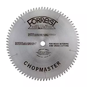 Forrest CM12806115 Chopmaster 12-Inch 80-tooth ATB Miter Saw Blade with 1-Inch Arbor