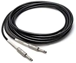 Hosa GTR-220 Straight to Straight Guitar Cable, 20 Feet,Black