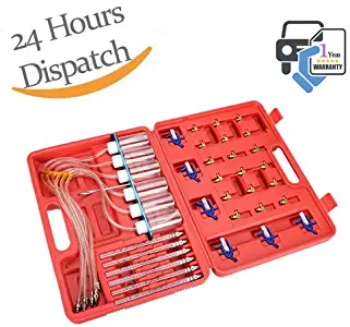 Diesel Injector Flow Test Tool Kit 24 pcs Common Rail Adaptor Fuel Tester Set From Dromedary