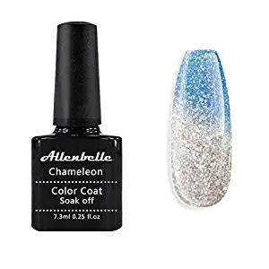 Allenbelle Color Changing Nail Polish Set Color Changing Gel Polish Set Mood Soak Off Uv Led Gel Nail Polish (Blue To White)