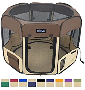 EliteField 2-Door Soft Pet Playpen, Exercise Pen, Multiple Sizes and Colors Available for Dogs, Cats and Other Pets