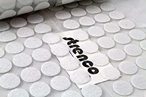 Strenco 3/4 Inch - Pack of 500 Sets - Adhesive Hook and Loop Dots - White - 1000 PCS - 20 mm Coins