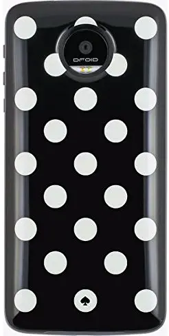 kate spade new york Cell Phone Case for Motorolo Z Droid, Z Play Droid - Le Pavillion Black/Cream