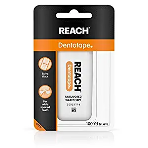 Reach Dentotape Unflavored Waxed Floss, 100yd (Pack of 3)