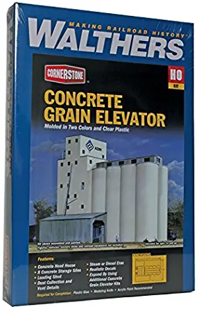 Walthers Cornerstone Series Kit HO Scale ADM Grain Elevator & Accessories