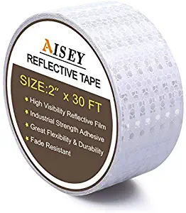 2" X 30ft Reflective Tape White Safety Warning Stickers - Reflector Tape Waterproof Outdoor