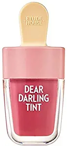 ETUDE HOUSE Dear Darling Water Gel Tint Ice Cream (PK004 Red Bean Red) | Vivid High-Color Lip Tint with Minerals and Vitamins from Soap Berry Extract to Moisture Your Lips